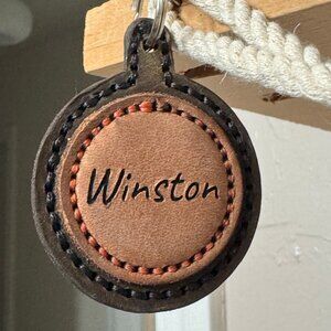 Custom Leather Dog tag